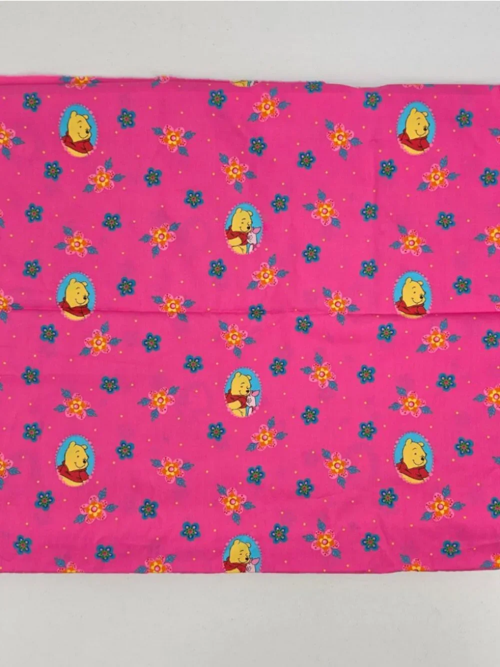 Springs Industries Disney 2 Yards Winnie the Pooh & Piglet Pink Cotton Fabric